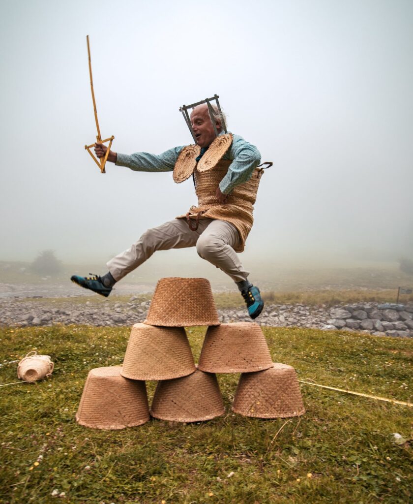 Le mètre-mot, spectacle solo itinérant