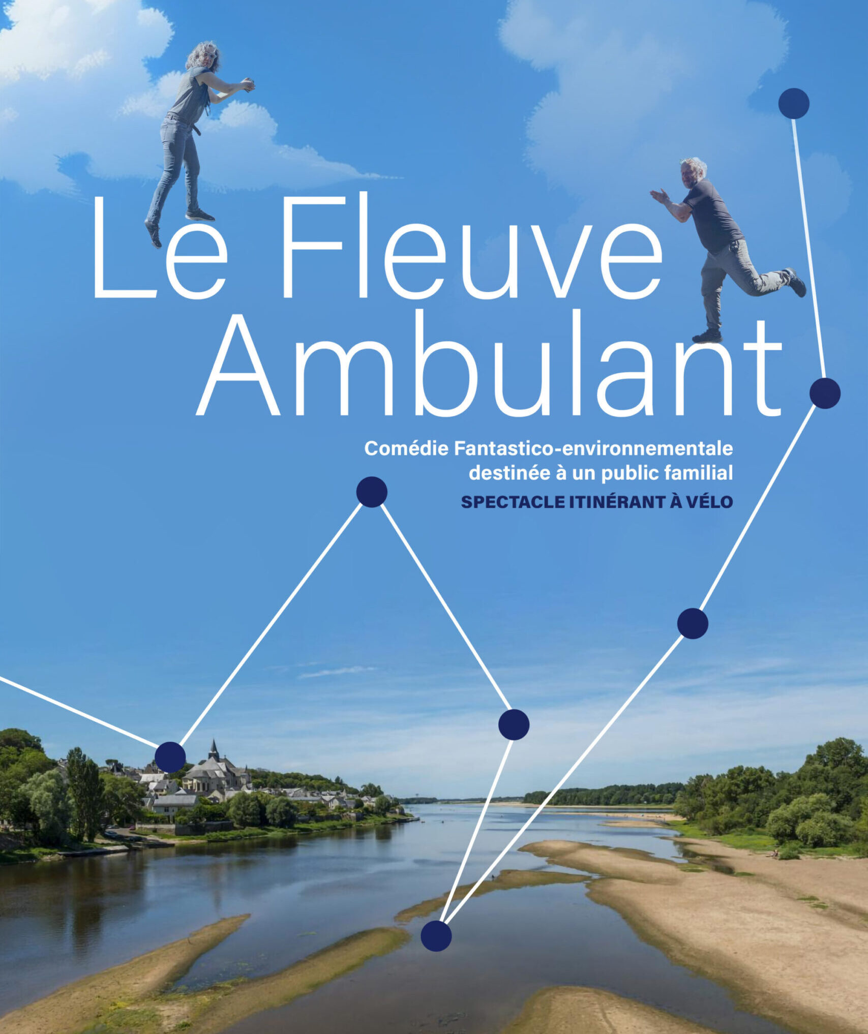 le fleuve ambulant, spectacle itinérant à vélo